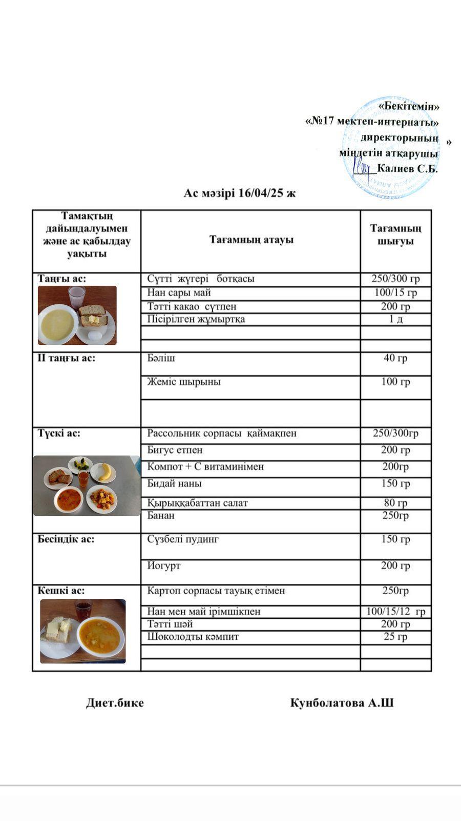 16.04.2025-Ас мәзірі
