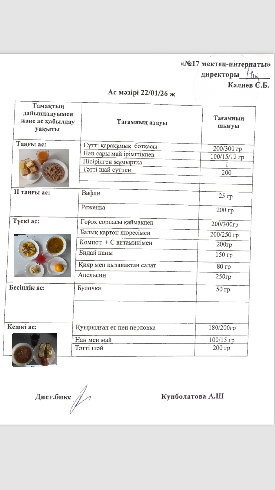 22.01.2026-ас мәзірі
